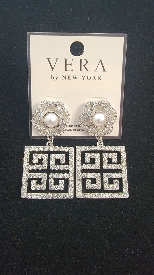Pearl Silver Greek Earrings